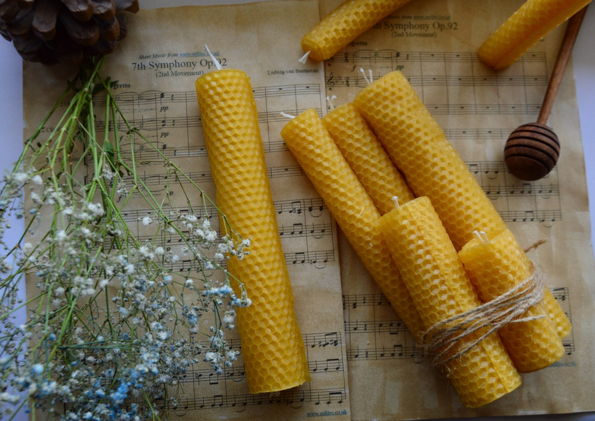 Hand Rolled Beeswax Candles — Darach Social Croft