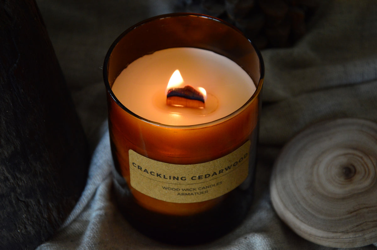 Crackle Wick Candles: Candle Crackling: Wood Wicks - FelinFach