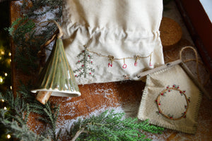 Noel Hand Embroidered Gift Bag