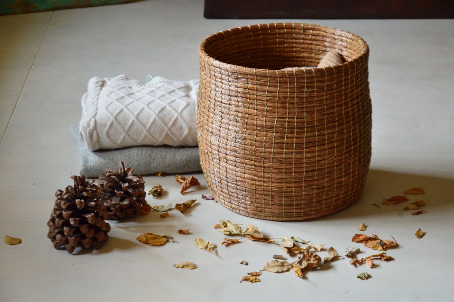 Pine Needle Storage Basket