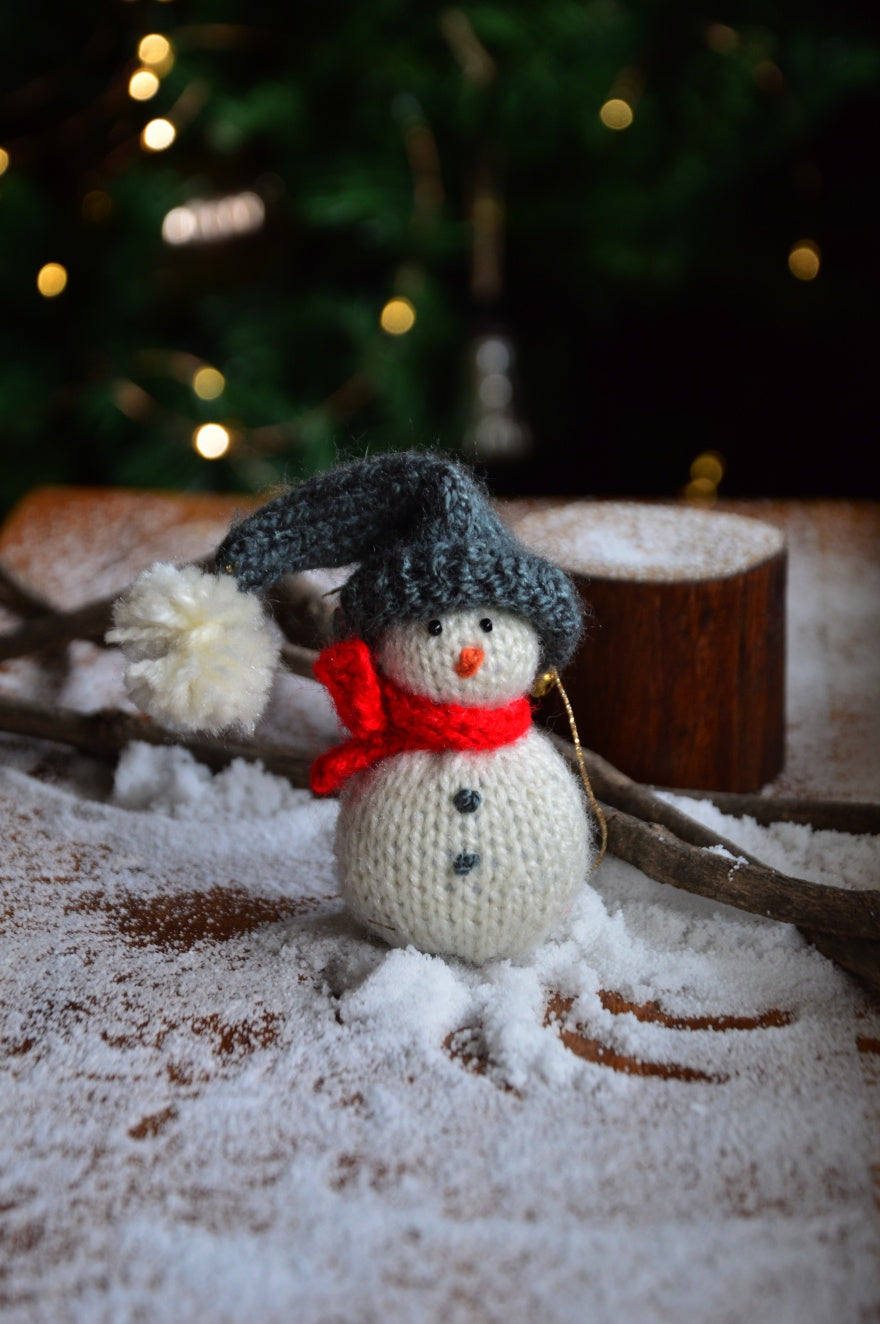 Snug The Snowman | Woven Stories Handknit Ornaments