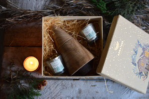 Wooden Christmas Tree | Winter Morning Snowfall Gift Box