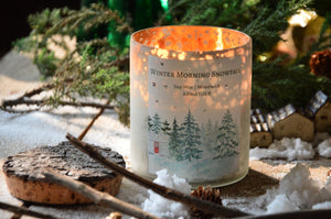 Winter Morning Snowfall | Frosted Silver 3 Wick Candle