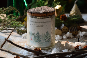 Winter Morning Snowfall | Frosted Silver 3 Wick Candle