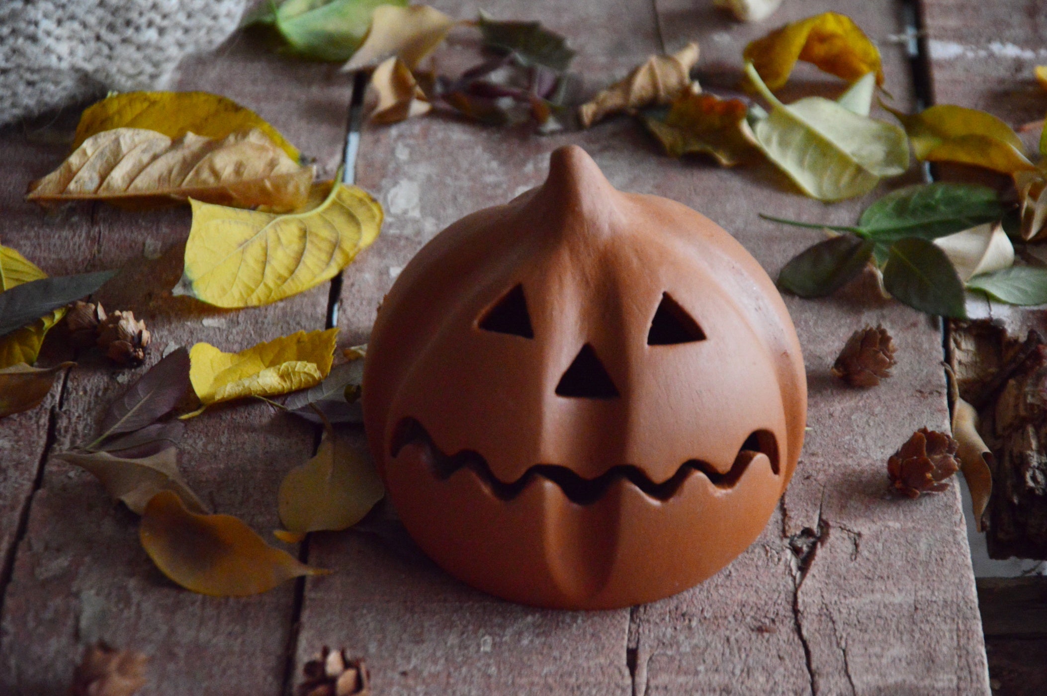 Spooky Terracotta Luminary